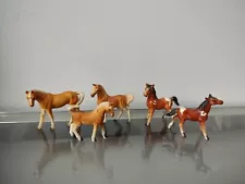 Vintage miniature mini horse figurine lot of 5 palomino paint