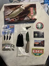 ESEE Izula II OD Green Fixed Blade Canvas Micarta Handle Knife + Sheath IZ2OD