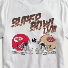 2024 SUPER BOWL SHIRT SOUVENIR LVIII 58 NFL Game Tshirt Sale Football CHIEFS Fan