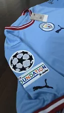 MANCHESTER CITY JERSEY CHAMPIONS LEAGUE 22/23 ***#17 DE BRUYNE***SIZE MEDIUM***