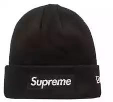 Supreme New Era Box Logo Beanie Black FW23