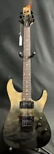 Schecter C-1 Standard Electric Guitar Black Fade Burst Burl Finish