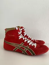 Asics Dave Schultz Wrestling Shoes Red/Gold Men’s Size 9