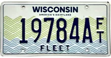 *99 CENT SALE* Wisconsin FLEET License Plate #19784A No Reserve