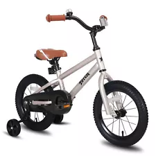 Totem Bike for Boys & Girls Ages 3-5 w/ Training Wheels, 14", Silver (Used)