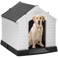 Dog House Indoor Outdoor Durable Ventilate Waterproof Pet Plastic Dog House f...