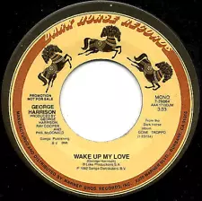 MINT BEATLES GEORGE HARRISON 'WAKE UP MY LOVE' MONO DJ PROMO & DARK HORSE SLEEVE