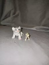 WHITE TIGER Cub Toy With A Smaller Cub.