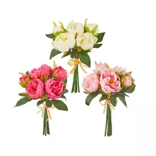 10'' Real Touch Peony Bundle Artificial Foam Flower Bouquets Silk Floral