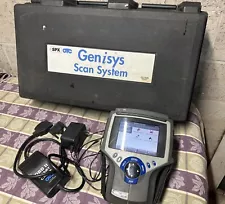 USED GENISYS SPX OTC DIAGNOSTIC SCANNER W/ OBD 2 SMART CABLE AND ACCESSORIES.