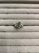 Silver Emerald Ring