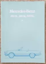 MERCEDES BENZ 280SL 380SL 500SL Sales Brochure Sept 1982 GERMAN TEXT #00-05/0982