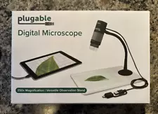 Plugable USB 2.0 DIGITAL MICROSCOPE 250x Magnification Lightly used in the Box