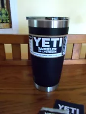 YETI RAMBLER 20 OZ. TUMBLER WITH 3M LOGO MAGSLIDER LID NO SPILL - NEW NEVER USED