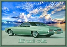 1971 Buick Centurion 2 door, Green, Toolbox/Man Cave/Refrigerator Magnet, 42 MIL