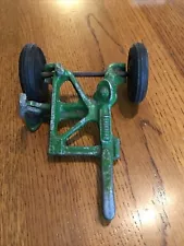 sickle bar Pull Behind mower aluminum Metal toy green 9826 Hard Rubber Wheels