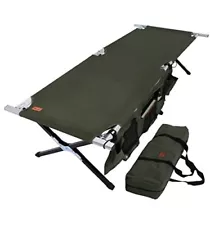 Camping Cot for Adults - Oversized Camping Cot Army Green - Large - 74" X 25"