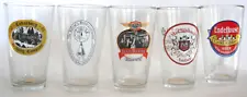 Closed micro beer, brewery pint glasses, your choice, pick the 4 you want of 16