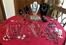 Huge Southwest N.A. Jewelry Lot Most Sterling & Turquoise 1800 GR Over 4 LBS