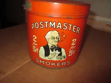 Vintage Postmaster Smokers Tin 2 for 5 Cents Cigars No. 17