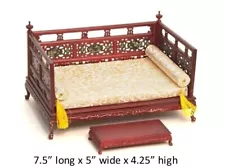 CHINESE DAY BED - OPIUM BED 1:12 SCALE DOLLHOUSE MINIATURES