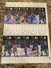 1989-90 PHILADELPHIA FLYERS SHEET OF GAME TICKETS UNUSED