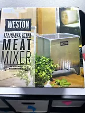 Weston Stainless Steel Meat Mixer, 20-Pound (36-1901), Silver 20 lb,