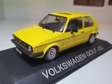 1:43 Volkswagen Golf Mk1 VW Mark 1 Yellow 1981 Rabbit Diecast Model Altaya JGL