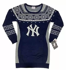 MLB New York Yankees NY Logo Woman’s Ugly Sweater Christmas Size Medium Dress M