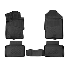 OMAC Floor Mats Liner for Ford Ranger SuperCab 2019-2023 Black TPE All-Weather (For: Ford Ranger)