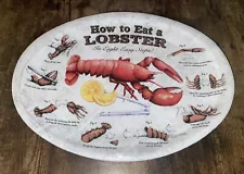 How To Eat A Lobster Plates (4 Pack) The Eight Easy Steps Brand New, Never Used