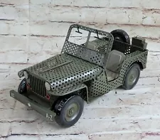 Antique Reproduction Metal Craft Iron Handmade Jeep Model Vintage Army Car SALE