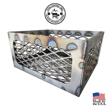 Smoker Fire Box mod firebox expanded coal basket for Offset reverse flow BBQ pit