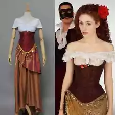 HOT The Phantom of the Opera Christine Daae Dress Cosplay Costume Halloween