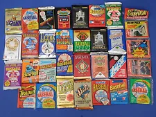 LIQUIDATION SALE - HUGE LOT UNOPENED BASEBALL CARD PACKS VINTAGE 20+ YEARS OLD