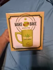 Wake And Bake Ceramic Coffee Mug Rare