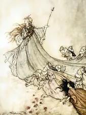 Mid Summer Nights Dream III Arthur Rackham Reproduction Print 11 x 17 S2