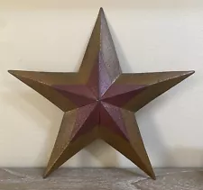 Decorative Rustic Farm House Star - Tin - Includes Hole for Easy Hanging