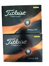 Titleist Pro V1 Golf Balls - New- 2 Dozen- Yellow