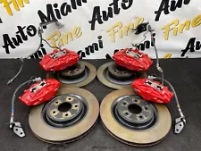 09-20 Nissan 370Z OEM Akebono Brake Calipers & Rotors Front & Rear Left & Right