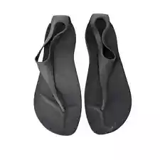 Crocs Sexi Flip Flop Sandals Rubber T-Strap Comfort Flats Slip On Black Size W11