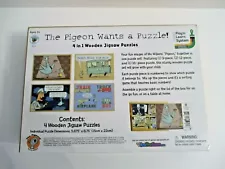 The Pigeon Wants a Puzzle 4 in 1 jigsaw RARE 3+ FREE SHIP toy Mo Willems RARE