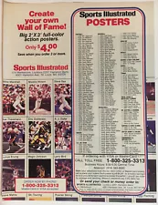 Sports Illustrated Posters 1985 Vintage Print Ad 8x11 Inches Wall Decor