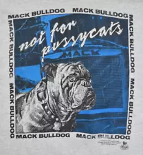 Vintage 90s Mack Bulldog Shirt Mens XXL 48" Gray Single Stitch Not For Pussycats