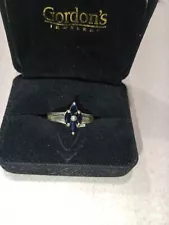 Sterling And Blue Sapphire Ring Sz 8.75 ,4.9 Grams With Tag