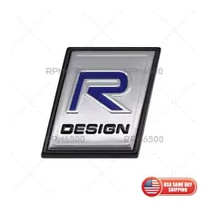 For VOLVO Rear Truck R-design Nameplate Logo 3D Decal Emblem Badge Sport Black (For: 2014 Volvo S60)