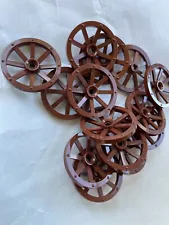 LEGO- NEW-#4489b-REDDISH BROWN-WAGON WHEEL -12 PIECES