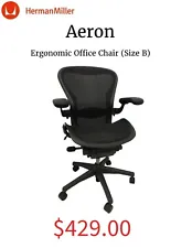 Herman Miller Aeron Office Chair Black Size B (Medium)