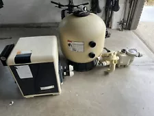 Pentair 2 hp Pump, Pool Heater, Sand Filter & Multiport Valve.