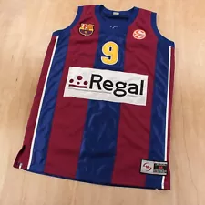 Barcelona FC FCB Ricky Rubio #9 Regal basketball style soccer jersey MEDIUM tag